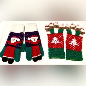 Cynthia McKinney Red and Green Knit (acrylic) character gloves